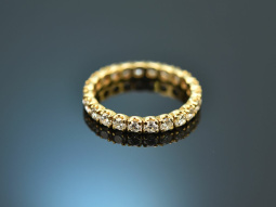 Around 1990! Classic memory ring with diamonds ca. 1.2...