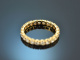 Around 1990! Classic memory ring with diamonds ca. 1.2 carat 750 gold