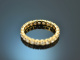 Um 1990! Klassischer Memory Ring mit Brillanten ca. 1,2 Carat Gold 750