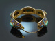 China around 1960! Decorated filigree bracelet with turquoise and enamel silver-gilt