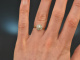 Um 1900! Antiker Ring mit Naturperle und Diamantrosen Gold 585 und Platin