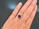 Around 1990! Chic ring with amethyst gold 585