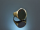 Um 1970! Klassischer Herren Wappen Siegel Ring mit Blutjaspis Gold 333