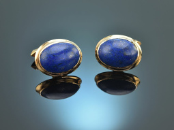 Around 1960! Heavy, high-quality cufflinks with lapis...