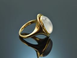 Around 1960! High-quality vintage ring with moonstone 750...