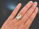 Around 1960! High-quality vintage ring with moonstone 750 gold