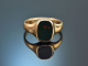 Um 1910! Antiker Siegel Ring mit Heliotrop Rotgold 333