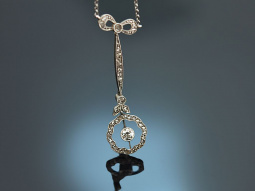 Around 1910! Belle Epoque necklace with diamonds in 585 gold