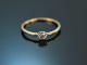 Around 1900! Classic engagement ring with old european cut diamond in 585 gold