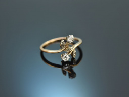 Around 1905! Beautiful Art Nouveau ring with diamonds in...