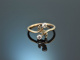 Around 1905! Beautiful Art Nouveau ring with diamonds in 585 gold