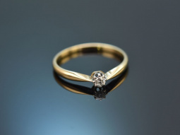 Circa 1910! Engagement ring with old european cut diamonds in 585 gold