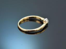 Um 1910! Verlobungsring mit Altschliffdiamant aus Gold 585