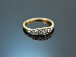 Um 1905! Historischer Ring mit Altschliffdiamanten aus...