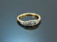 Around 1905! Historic ring with old european cut diamonds in 750 gold