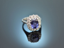 Around 2000! Noble tanzanite ring with diamonds white...
