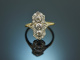 Around 1910! Beautiful Belle Epoque ring with diamonds, gold 585 and platinum