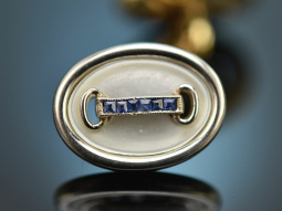 Around 1910! High-quality cufflinks with mother-of-pearl...