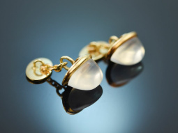 Around 1950! Classic cufflinks with moonstones gold 585