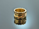 England datiert 1827! Trauer Ring mit Haareinlage und Zieremail Gold 750