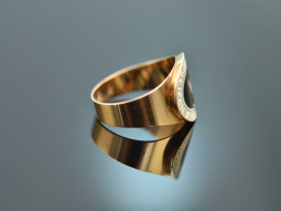 England datiert 1798! Seltener Empire Trauer Ring mit Zieremail Gold 750