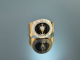 England datiert 1798! Seltener Empire Trauer Ring mit Zieremail Gold 750