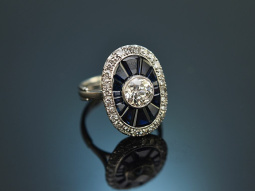 Circa 1920! Exquisite Art Deco ring with diamond approx....