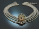 Um 1960! Sch&ouml;ne Trachten Kropf Kette mit Granat Silber 835