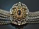 Um 1960! Sch&ouml;ne Trachten Kropf Kette mit Granat Silber 835