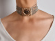 Bavaria around 1860! Biedermeier costume choker necklace 12 rows of silver