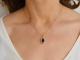 Around 1980! Amethyst pendant with seed pearls in 585 gold