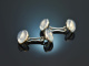 Around 1950! Simple cufflinks with moonstones in silver