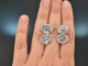 Around 1950! Simple cufflinks with moonstones in silver