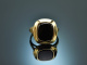 Around 1965! Beautiful unworn coat of arms signet ring with onyx gold 333