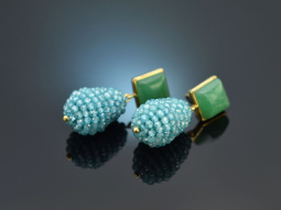 Sea Vibes! Tropfen Ohrringe mit blauem Zirkon und...