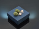 Urban Lights! Drop earrings with green zirconia and moonstones silver 925 rose gold-plated