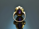Around 1960! Chic sixties ring with amethyst in 585 gold