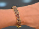 Around 1980! Beautiful simple garnet bangle made of gold-plated silver