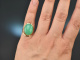 Around 1965! Chic large vintage chrysoprase ring in 585 gold