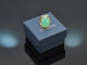 Around 1965! Chic large vintage chrysoprase ring in 585 gold