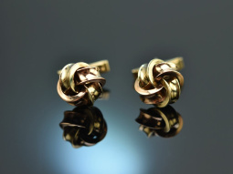Around 1960! Classic knotted cufflinks yellow gold and...