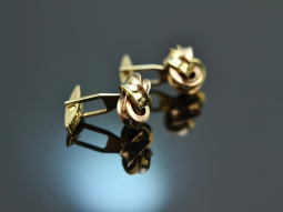 Around 1960! Classic knotted cufflinks yellow gold and...