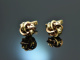 Around 1960! Classic knotted cufflinks yellow gold and red gold 333