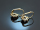 Around 1980! Beautiful garnet earrings made of gold-plated silver 900