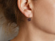 Around 1980! Beautiful garnet earrings made of gold-plated silver 900