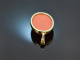 Around 1980! Large Sardegna coral pendant in 585 gold