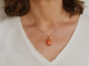 Around 1980! Large Sardegna coral pendant in 585 gold
