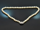 Um 1980! Ein- oder zweireihige Akoya Zuchtperlen Kette mit Diamantschlie&szlig;e Wei&szlig;gold 585