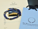 Circa 1970! Delicate fish pendant with long lapis lazuli chain gold-plated silver 925