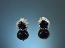 Edle Ohrringe mit Saphiren und Brillanten aus...